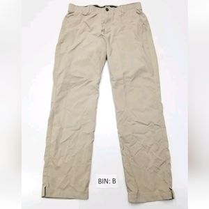 Under Armour Golf Pants Men's Size 36x32 Beige Straight Fit Flat Front :B